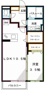 東京都杉並区上井草4【アパート】の間取り