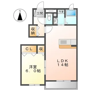 カルム錦【1階】の間取り