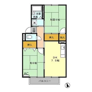 プレジール三宅 A【2階】の間取り
