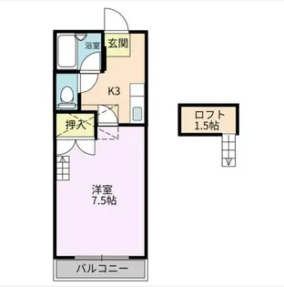 カーサ・アカギ【2階】の間取り