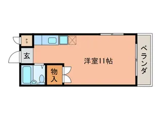 リブマンション横土井III【2階】の間取り