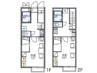 レオパレスコーエー【2階】の間取り