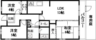 グランシャリオ草津【1階】の間取り