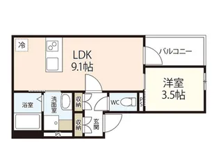 REGALE 神田町【3階】の間取り