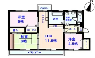 シャルムミツワ【3階】の間取り