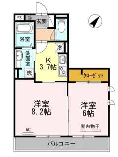 サンシスト【3階】の間取り