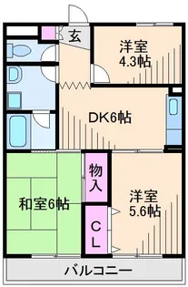 神奈川県横浜市港北区綱島西4【マンション】の間取り