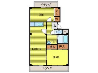 かねそうハイムクレイン【1階】の間取り