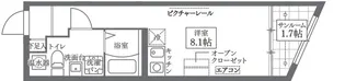 COCOCUBE北千住II【3階】の間取り