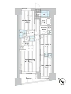 ザ・グランクラッセ日本橋イースト【9階】の間取り