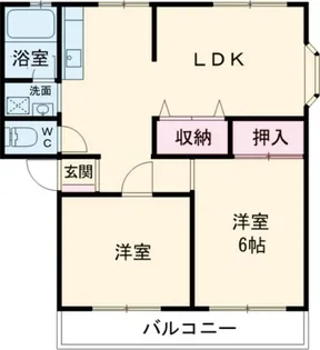 スーペリアB【2階】の間取り