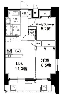 メゾンドアーク南大井【10階】の間取り