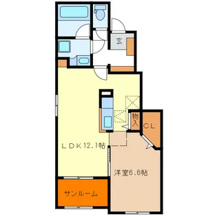 エトワール藤方【1階】の間取り