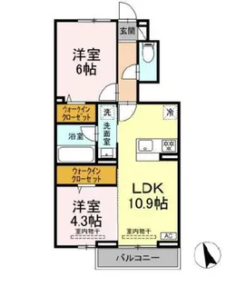 ラルブルボヌ―ル【1階】の間取り