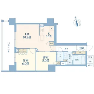 ドレッセ港北センター北【8階】の間取り
