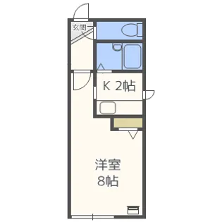 クリエイト旭町B【2階】の間取り