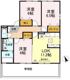 ボヌールK2【2階】の間取り
