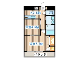 シルヴァン片平【8階】の間取り