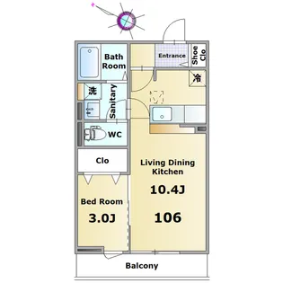 メゾンゆめーる【1階】の間取り