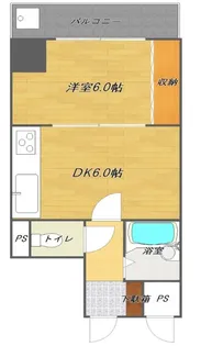 パティオ南森町【3階】の間取り