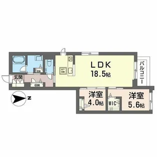 ウィズプラス等々力【1階】の間取り