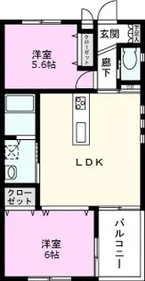 カーサ茜【1階】の間取り