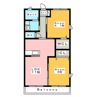 ショウナン アキ【1階】の間取り