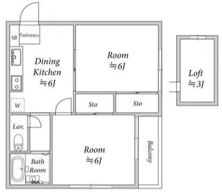 ヴィラコートマカベ1【2階】の間取り