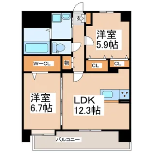 HARE菊陽【4階】の間取り