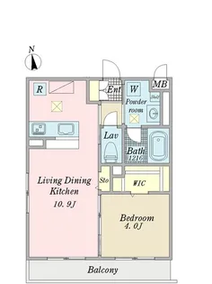 ヴリランテ武蔵野【1階】の間取り