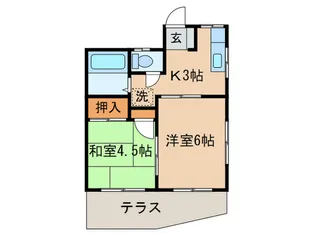 グリ-ンハイツ【1階】の間取り