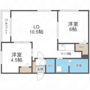 ヴィラ平岸・涼【3階】の間取り