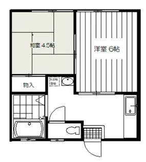 コーポからまつ【1階】の間取り