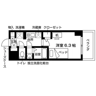 エスリードカレッジゲート南草津【8階】の間取り