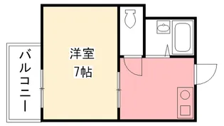 ワンフラーリッシュ西宮【6階】の間取り