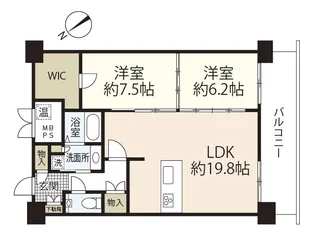グランアークテラス【8階】の間取り