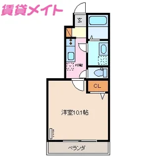 アイリス笹川【1階】の間取り