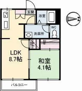 グローバルハイツ【2階】の間取り