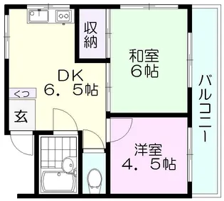ハイツ三田【1階】の間取り