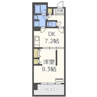 ロイヤルパークスなんば【4階】の間取り