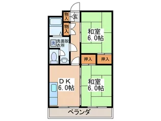 コ-ポお花茶屋【3階】の間取り