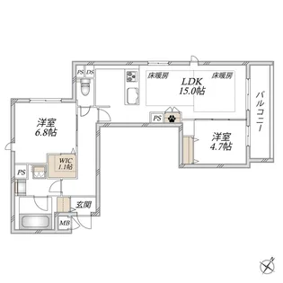 Victoire南流山【3階】の間取り