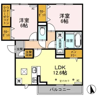 アリエッタK【1階】の間取り