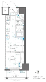 ZOOM浅草WEST【6階】の間取り