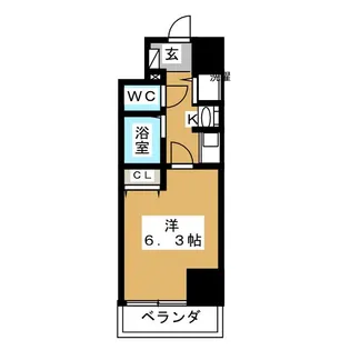 プレミアムコート名古屋金山インテルノ【6階】の間取り