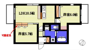 スリジエ多摩川【3階】の間取り