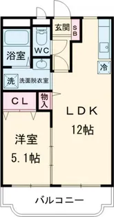 メゾンドセレナII【2階】の間取り