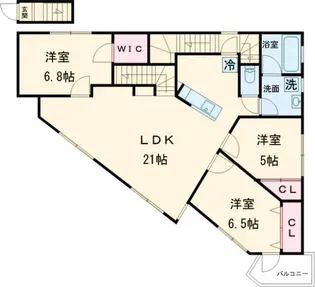 柿の木坂マンション【2階】の間取り