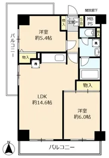 シティハウスノヴァ【7階】の間取り