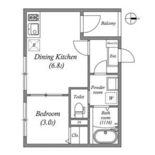 ハーモニーテラス平野西II【1階】の間取り